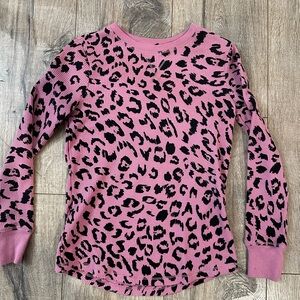 Amazon Essentials Pink and Black Leopard Long Sleeve Tee